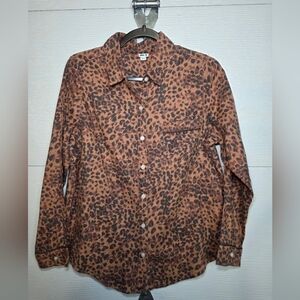 Aerie Brown Leopard Print Top